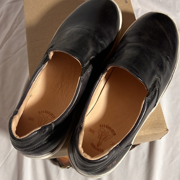 BED|STU HERMIONE Slip On Leather Shoes, Black Rustic, Women's size 10 with Box - Picture 12 of 16